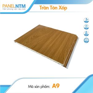 Trần tôn xốp vân gỗ cánh gián A9