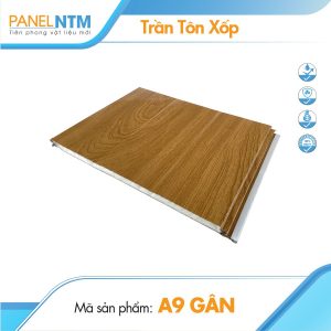 Trần tôn xốp vân gỗ cánh gián A9 có gân