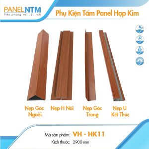 Phụ kiện panel hợp kim màu gỗ xoan đào HK11