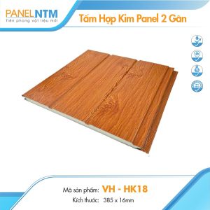 Tấm panel hợp kim vân gỗ teak HK18