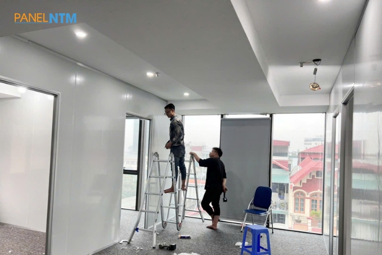 Hướng dẫn thi công tấm panel cách nhiệt làm vách trong
